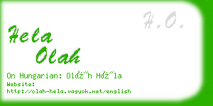 hela olah business card